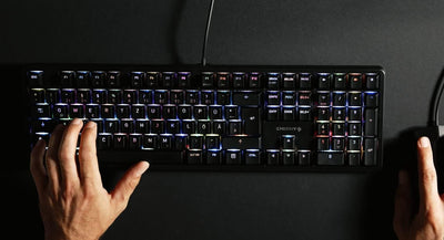 CHERRY G80-3000N RGB, mechanische Gaming-Tastatur mit RGB-Beleuchtung, US-Internationales Layout (QW