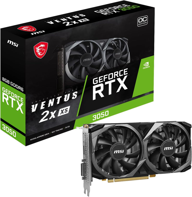 MSI GeForce RTX 3050 Ventus 2X XS 8G OC, GeForce RTX 3050 VENTUS 2X XS 8G OC