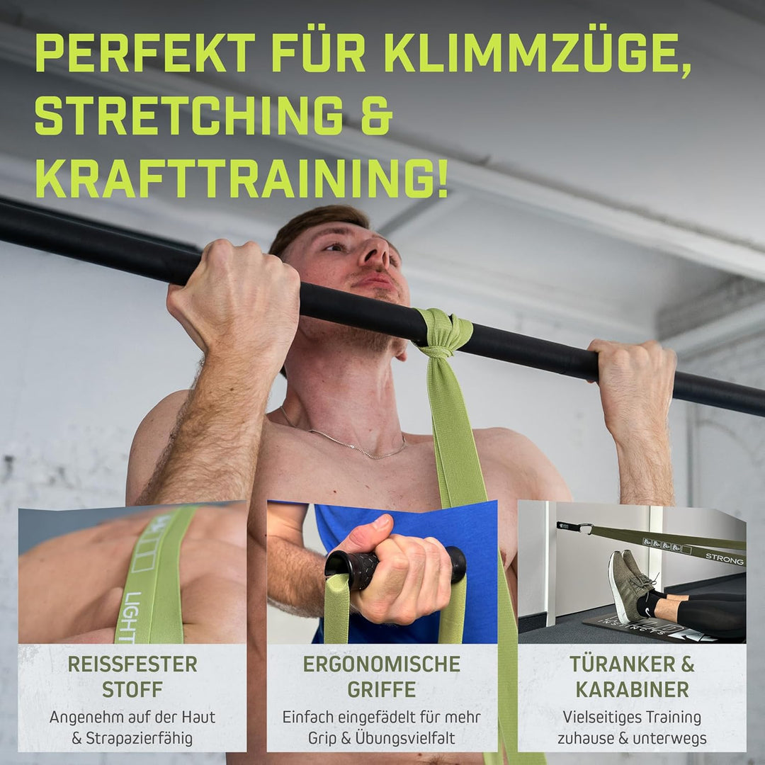 Wild Instincts® Fitnessbänder aus Stoff/Widerstandsbänder Lang/Gymnastikband Stoff/Fitnessbänder Lan
