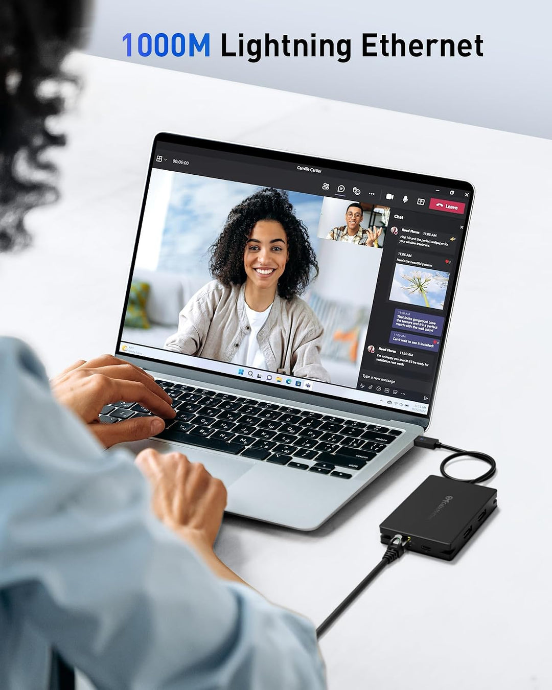 Cable Matters 8-in-1 portable 40Gbit/s USB4 Hub (USB 4 Dock) Dual-DisplayPort 4K@60Hz, Single-Displa