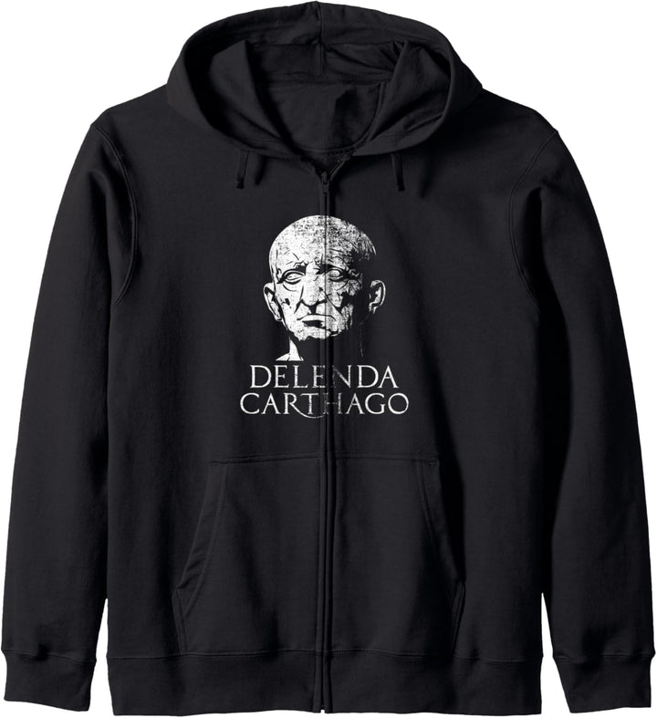 Delenda Carthago Cato der Ältere Kapuzenjacke