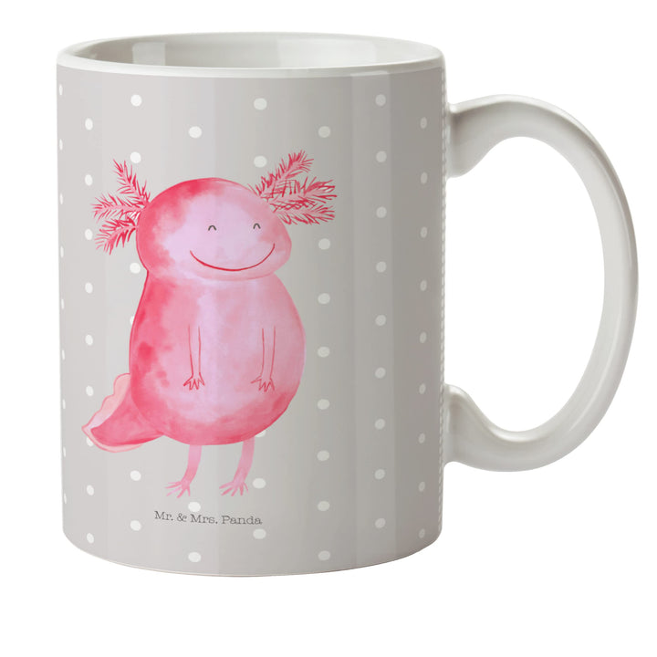 Mr. & Mrs. Panda Kindertasse Axolotl Glücklich - Geschenk, Lurche, gut Gelaunt, Trinklernbecher, Sch
