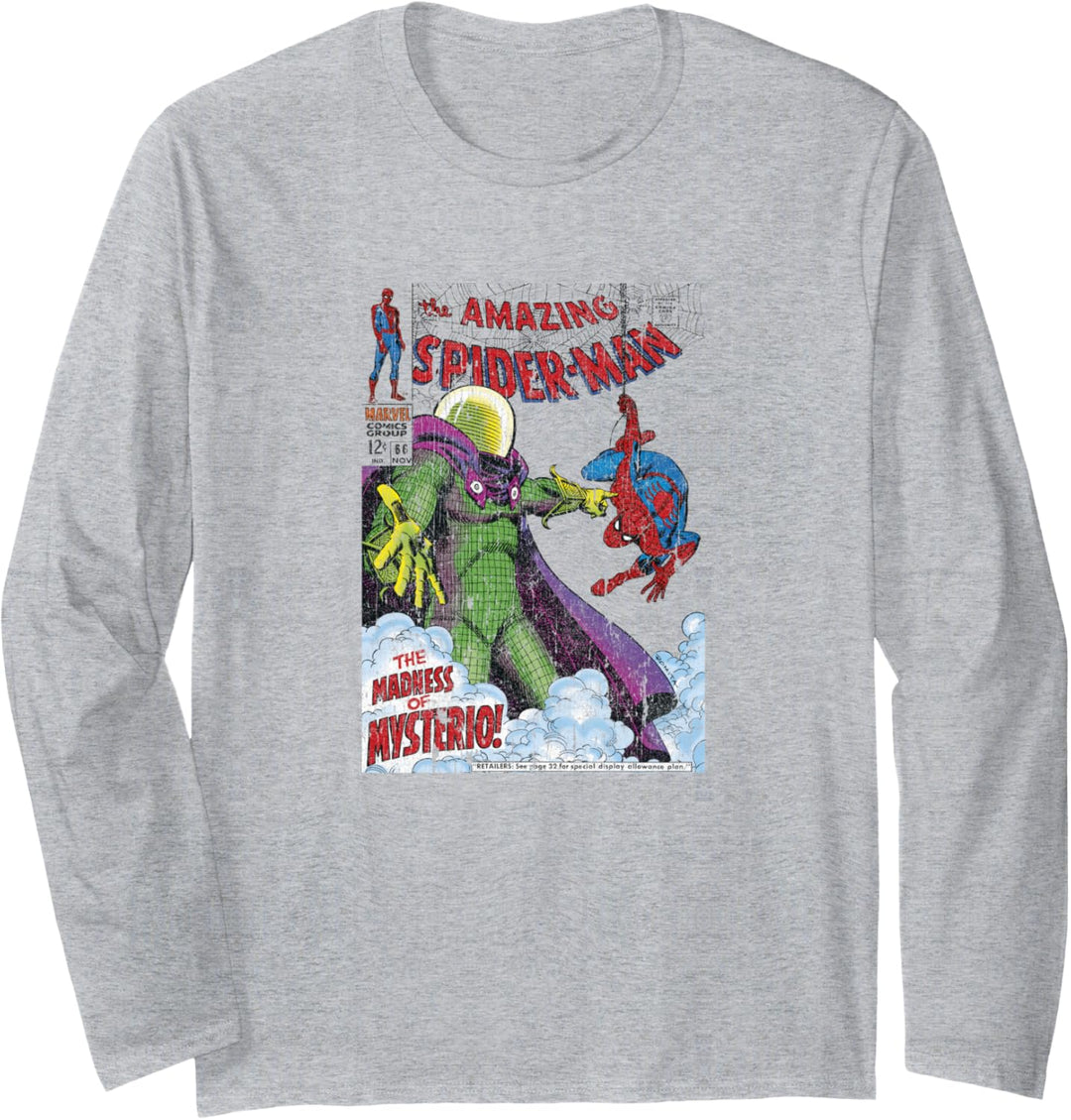 Marvel Spider-Man Retro Comic Cover Madness Of Mysterio Langarmshirt