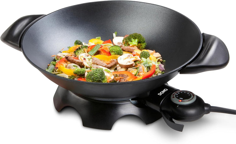 Domo DO-8708W DO8708W elektrischer Wok, Aluguss, 5 liters