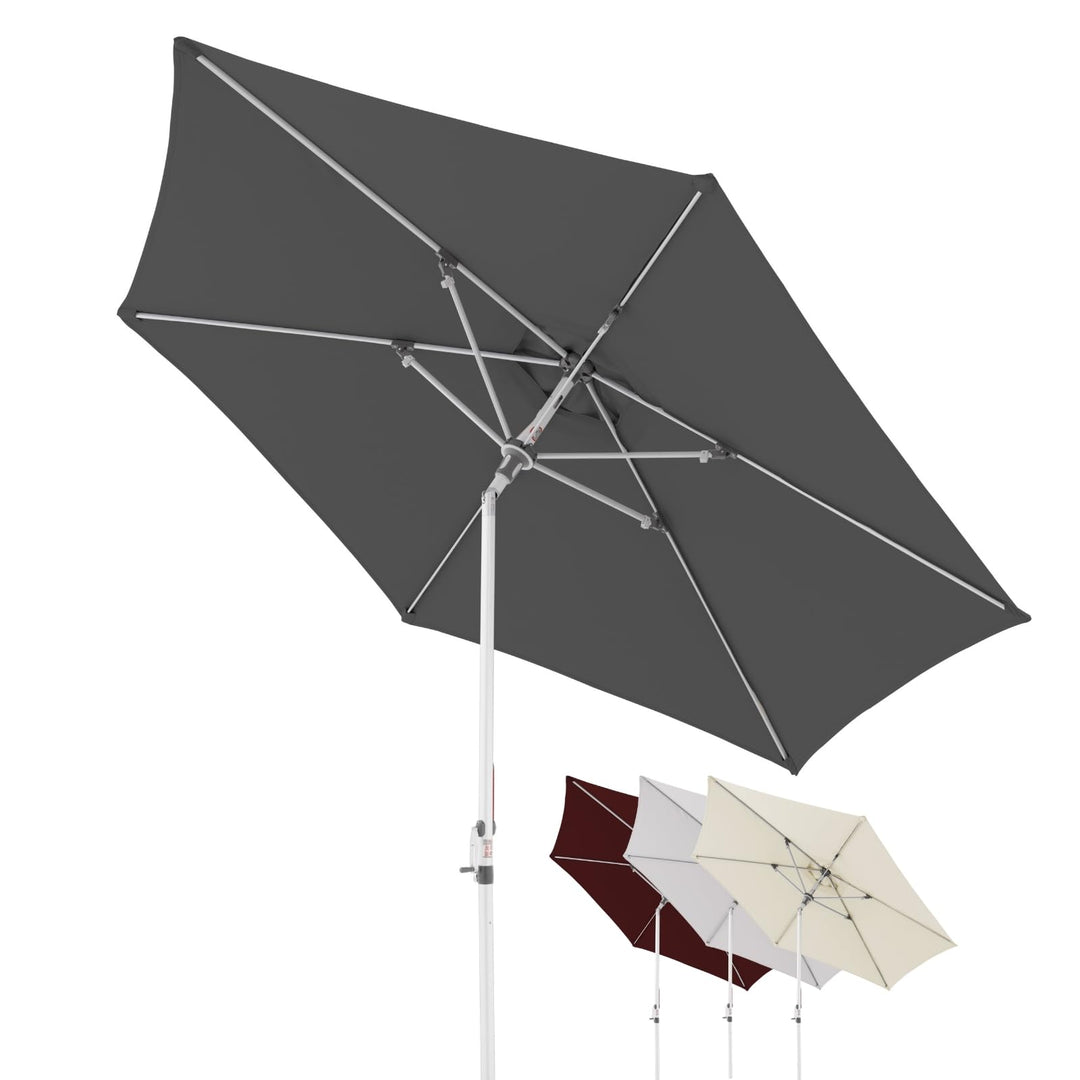 Doppler Sonnenschirm AluPro Neo Kurbel 305cm I 6-eckiger Sonnenschirm für Balkon & Terrasse I Schirm