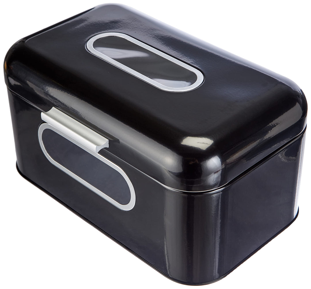 Echtwerk Brotkasten, Retro-Brotbox aus Metall mit Sichtfenster, Platzsparende Aufbewahrungsbox, Brot