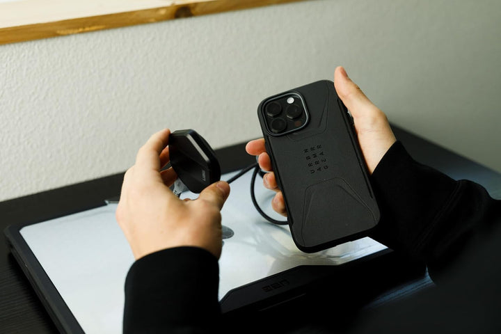 URBAN ARMOR GEAR Hülle für iPhone 16 Pro, 16cm, Civilian – Kompatibel mit MagSafe-Ladung, Robustes,