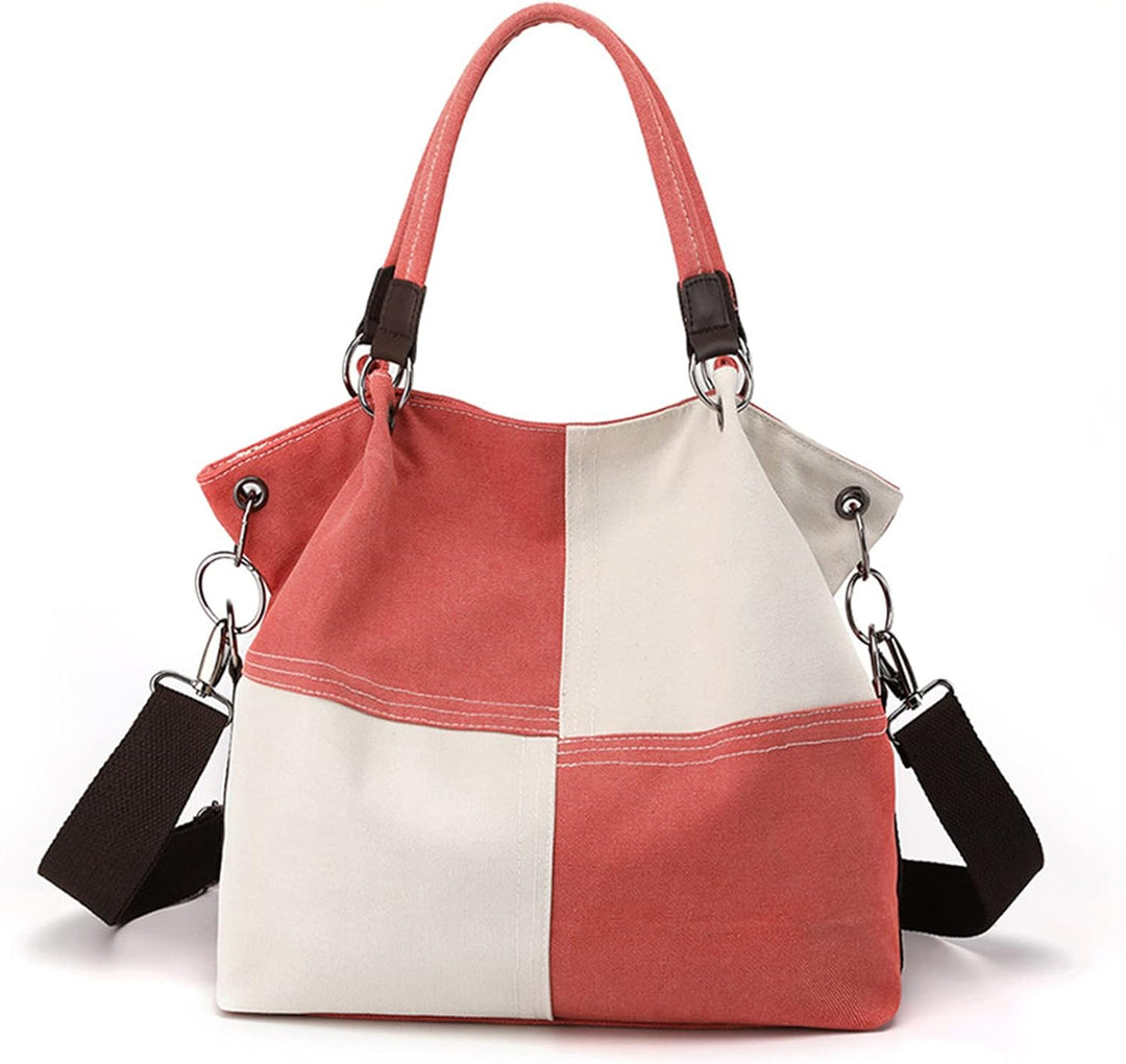 CORIOS Damen Schultertasche Canvas Handtasche Grosse Kapazität Umhängetasche Casual Tragetasche Mult