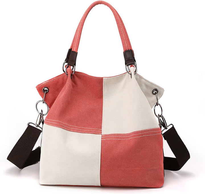 CORIOS Damen Schultertasche Canvas Handtasche Grosse Kapazität Umhängetasche Casual Tragetasche Mult