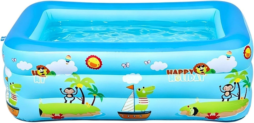 Aufblasbarer Pool für Kinder, UV-beständig, gross, tragbar, faltbar, quadratisch, für heisses Wetter