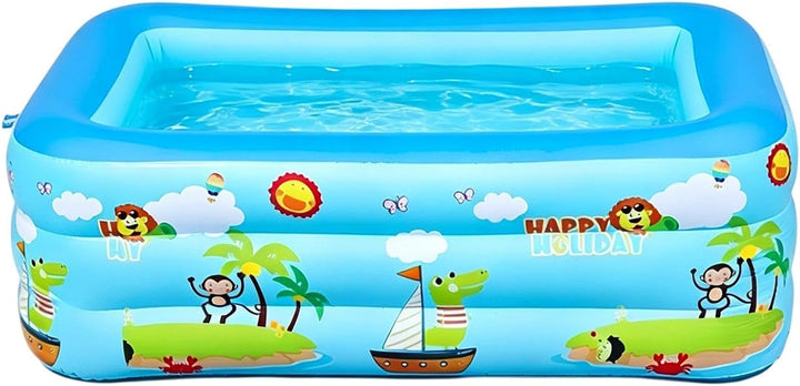 Aufblasbarer Pool für Kinder, UV-beständig, gross, tragbar, faltbar, quadratisch, für heisses Wetter