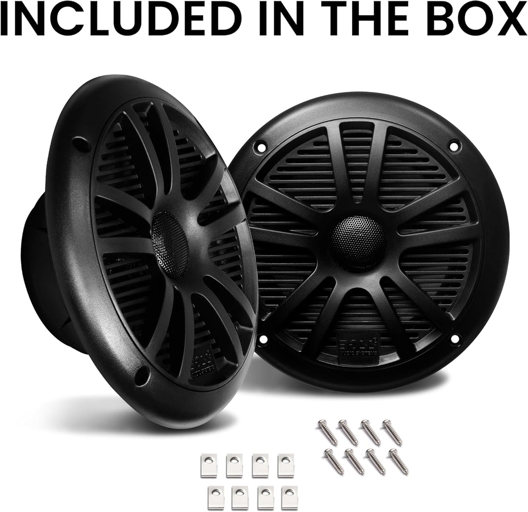 Boss Audio Systems MR6B 2-Wege-KFZ-Lautsprecher (2-Wege, 89 dB, 80-20.000 Hz, 16,5 cm, 5,55 cm) 16,5