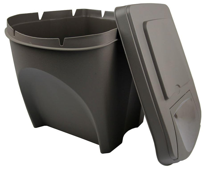BirnePower Mülleimer Müllbehälter Abfalleimer 100L Set 4 x 25L Mülltrennsystem Behälter Sorti Box mi