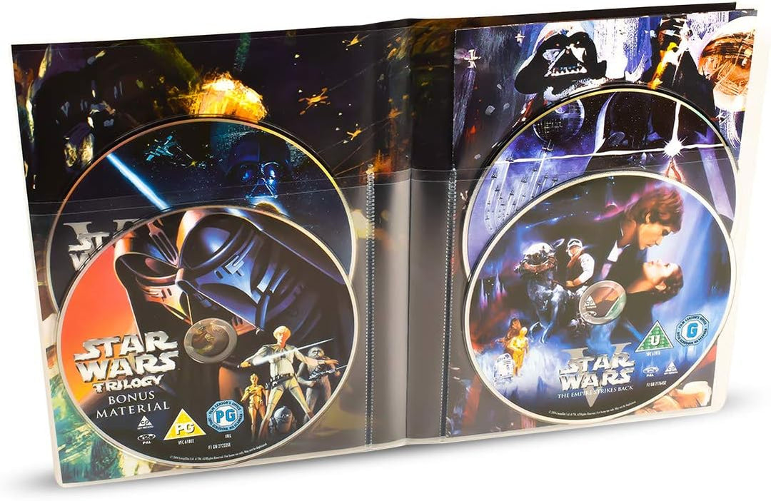 3L 4fach DVD Hüllen mit Platz für 4 DVDs mit Covertasche – 10 Stück - Praktische & Platzsparende Auf