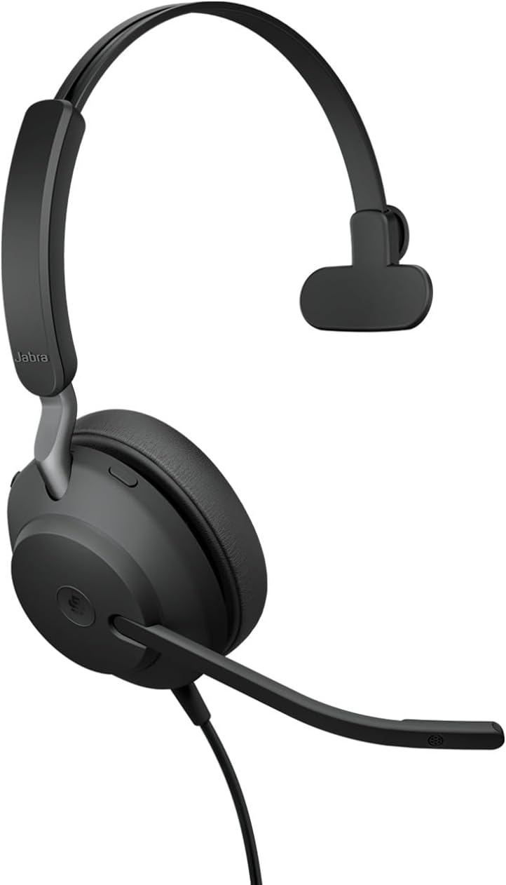 Jabra Evolve2 40 SE - Mono-Headset mit verlängertem USB-C-Kabel, Geräuschunterdrückung und 3-Mikrofo