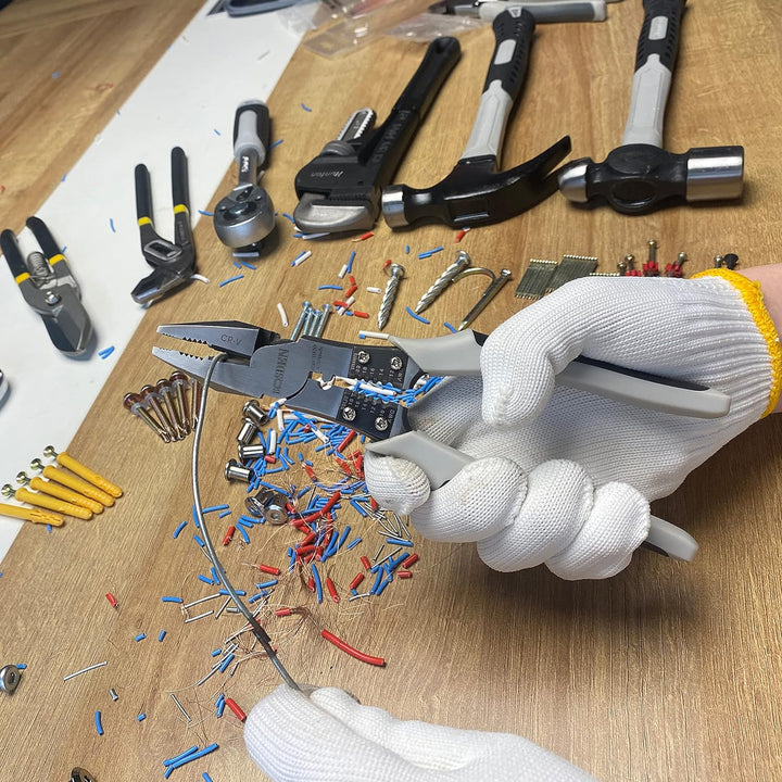 BOOSDEN Zangen Set mit 8 inch Seitenschneider, 8 inch Kombinationszange und 9 inch Spitzzange, 3-tei