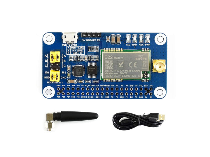 Waveshare SX1262 LoRa HAT for Raspberry Pi Spread Spectrum Modulation 868MHz Frequency Band Auto Mul