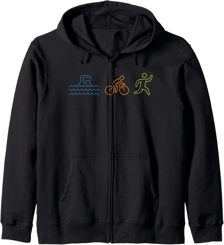 Triathlete Triathlon Swim Bike Run Kapuzenjacke