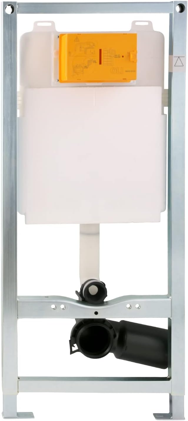 Vorwandelement für Wand-WC mit Spülkasten , 2-Mengen-Spülung , verzinkt, Vorwandelement