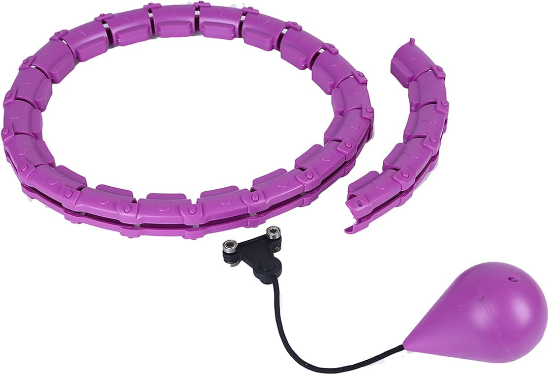 Pterygoid Hoola Reifen Hoop Erwachsene,Smart Hula Fitness Reifen mit Gewicht und 24 Abnehmbaren Teil