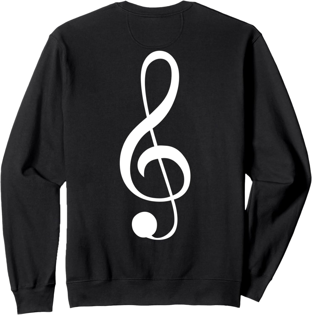 Backprint Musik Noten Notenschlüssel Violinschlüssel Sweatshirt