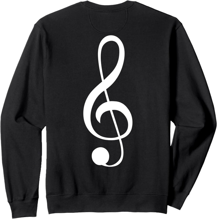 Backprint Musik Noten Notenschlüssel Violinschlüssel Sweatshirt