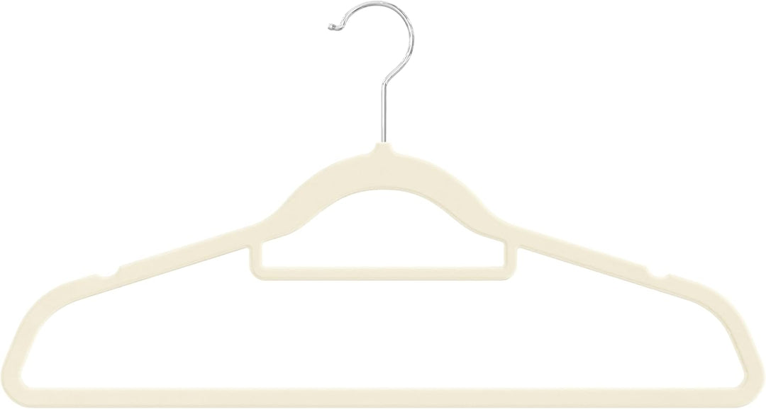 OGIVO Samt Kleiderbügel - 50er Set - rutschfest Bügel für Ihren Garderobe - kleine Stange für Krawat
