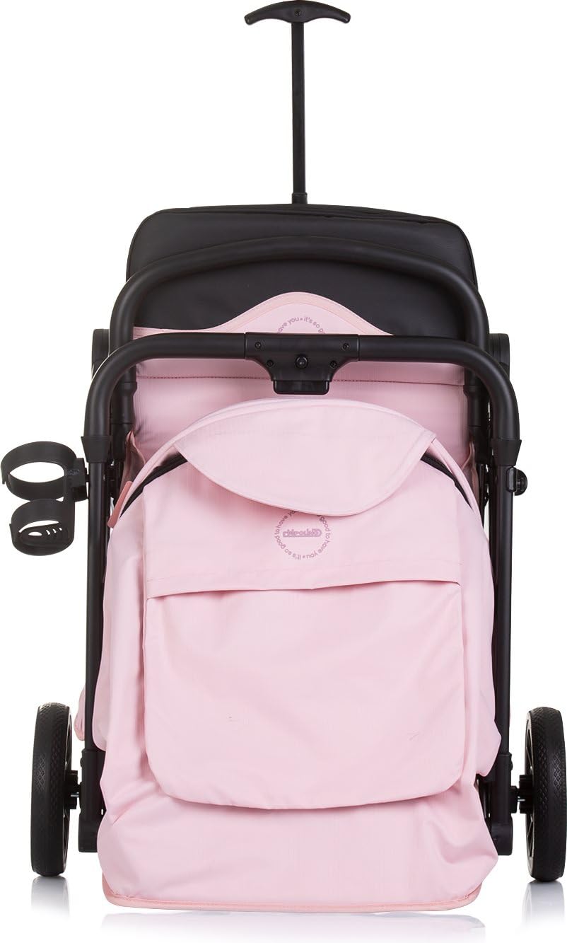 Chipolino Kinderwagen, Buggy Pixie zusammenklappbar Getränkehalter Korb 22 kg, Farbe:pink, pink