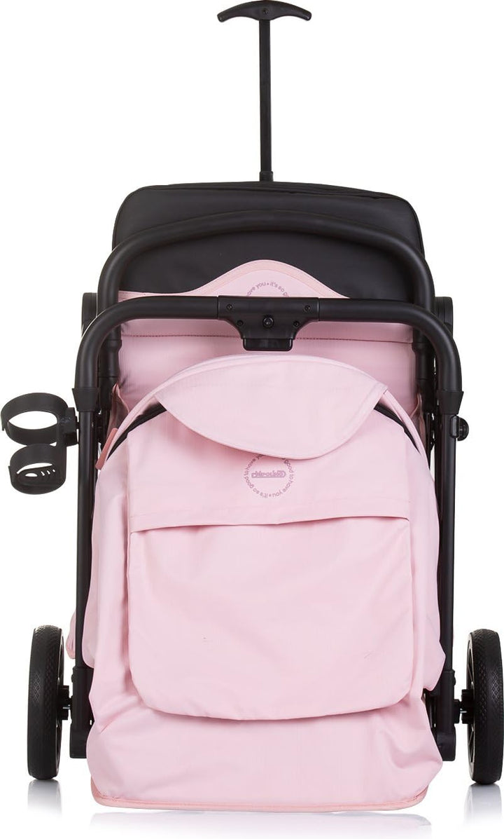 Chipolino Kinderwagen, Buggy Pixie zusammenklappbar Getränkehalter Korb 22 kg, Farbe:pink, pink