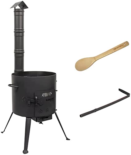 Utschak mit Abzugs-Rohr, Durchmesser: 37cm - Feldküche, Gulaschkessel Feuerkessel Feuer-Ofen Outdoor