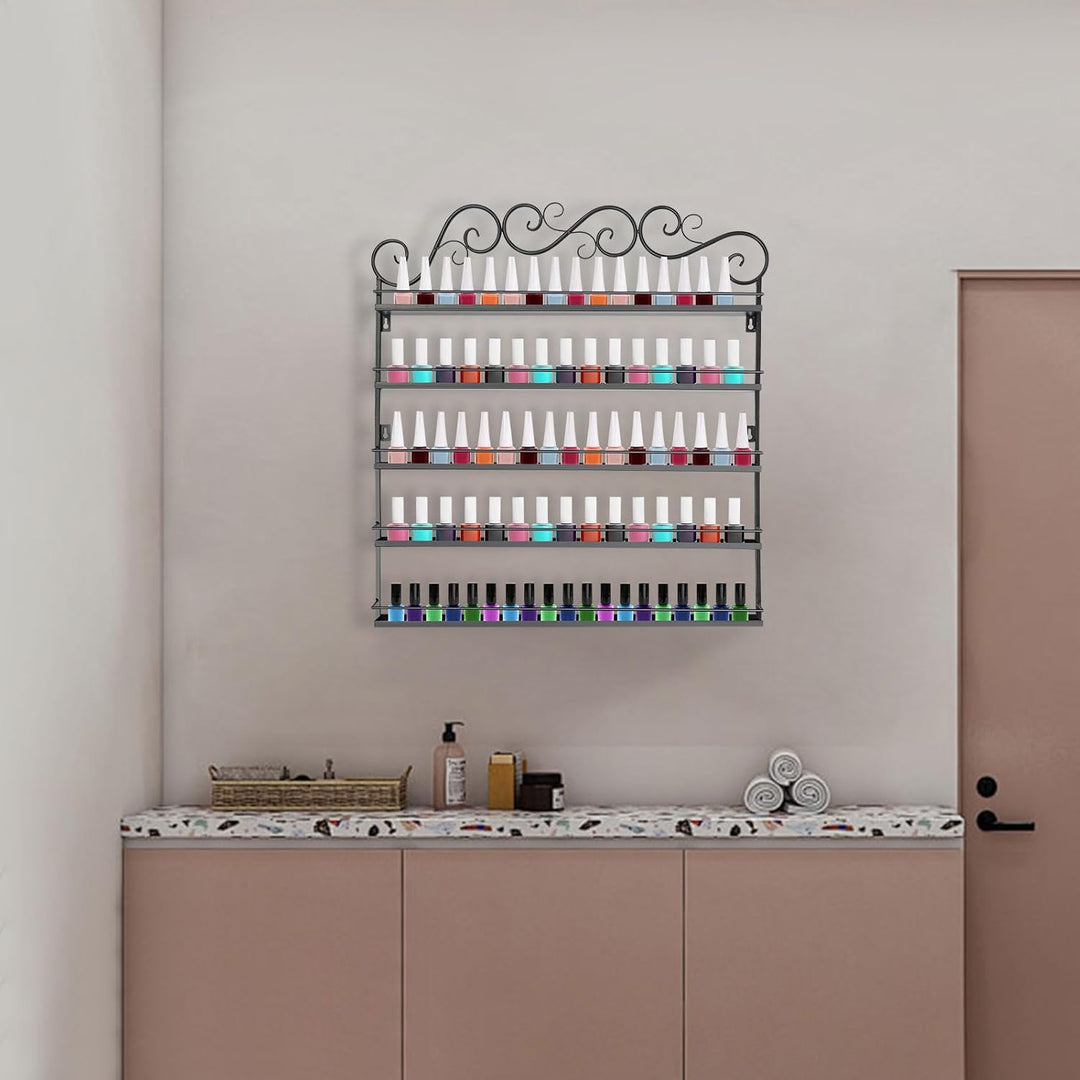 5-Tier Nagellack Regal Ständer, Nagellackregal Wand Organizer Halter Metallregal Regale, für Parfüm,