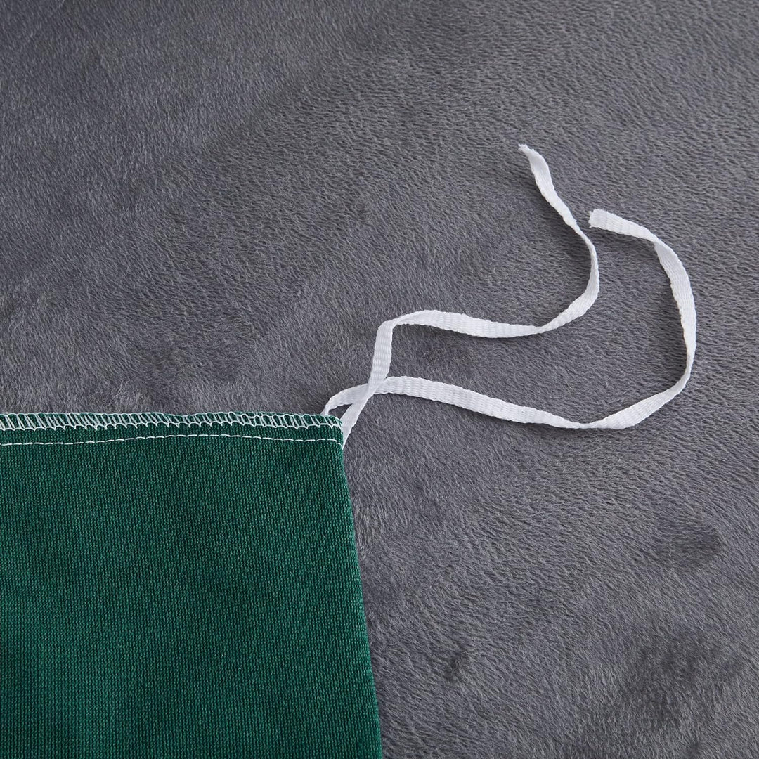 Luofanfei Winter Plüsch Bettwäsche 135x200 4teilig Flauschig Fleece Winter Bettbezug Set Dunkelgrün