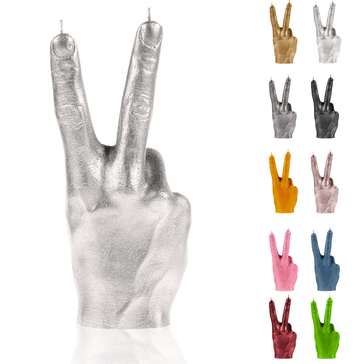 Candellana Hand PEACE Kerze - Hand Figur - Coole Deko - Gothic Deko - Grunge Deko Kerze - Heavy Meta