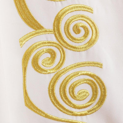 BLESSUME Chasuble Kirche Lamm Gestickter Priester Gewänder Kein Kragen Weiss