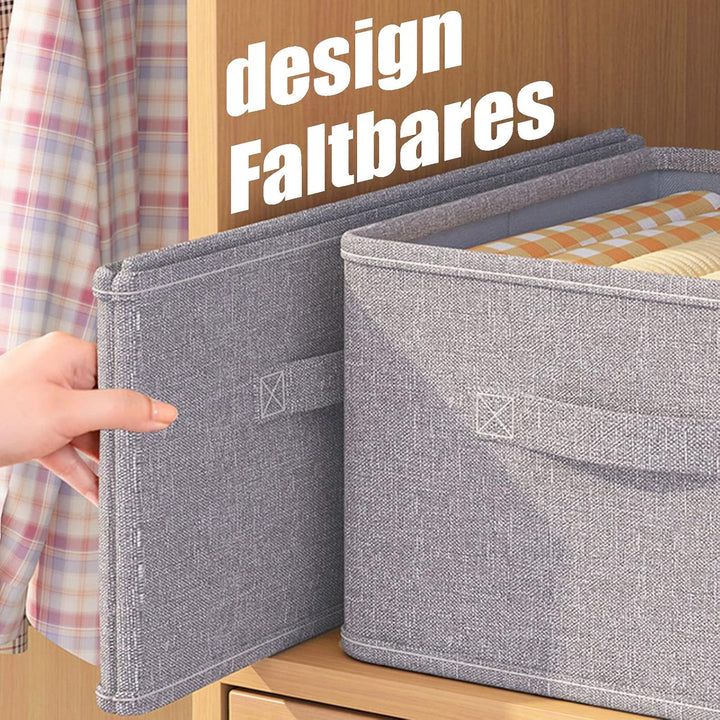 OVAKIA Faltbar Aufbewahrungsboxen Stoff, Schrank Schubladen Organizer Ordnungssystem für Garderobe K