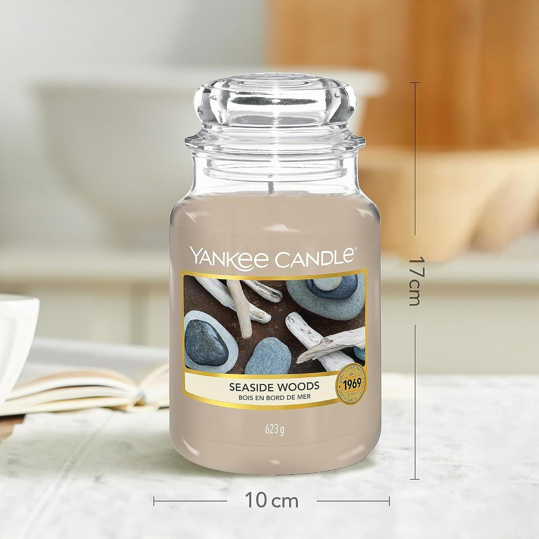 Yankee Candle Duftkerze im Glas (gross) | Seaside Woods | Brenndauer bis zu 150 Stunden
