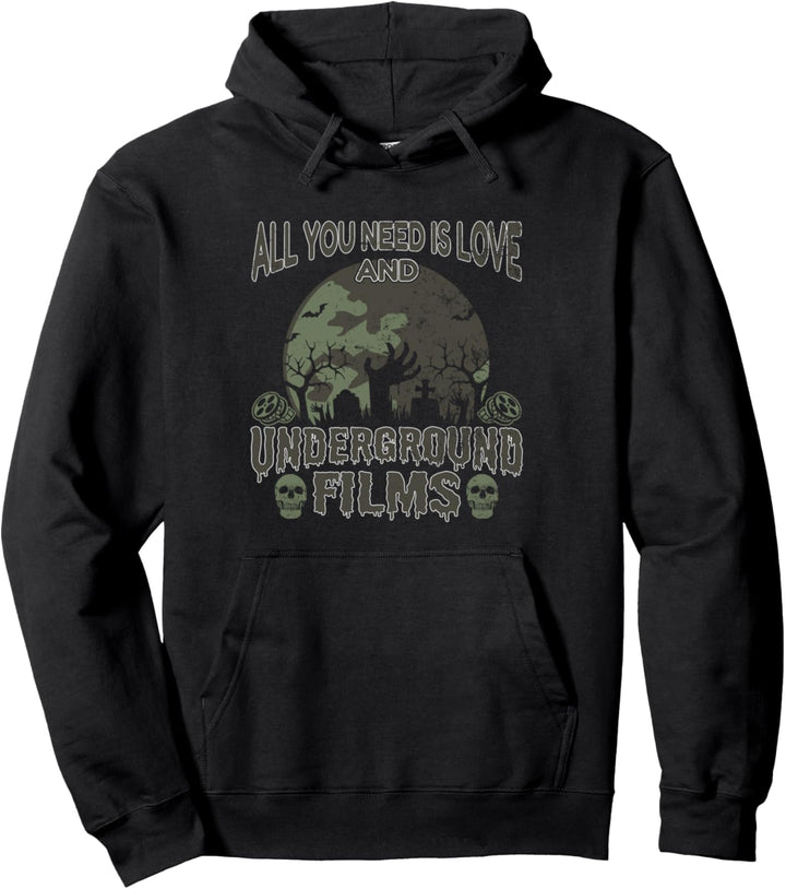 Underground Film, Independent Cinema, Halloween Horror Pullover Hoodie