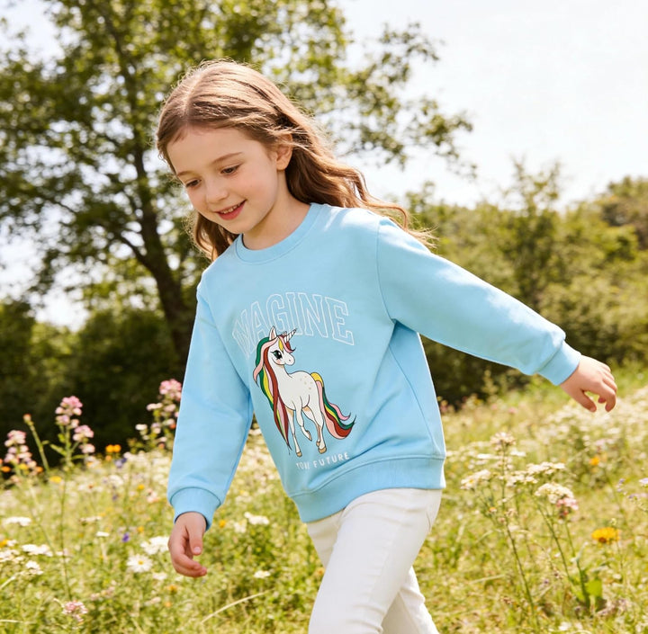 Codkkre Sweatshirt Mädchen Pullover für Kinder Süss Cartoon Sweater Mädchen Langarmshirts aus Baumwo