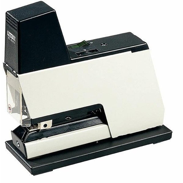 Rapid 10870402 Elektrisches Heftgerät 105E, 50 Blatt, Heftklammertyp 66, weiss/schwarz