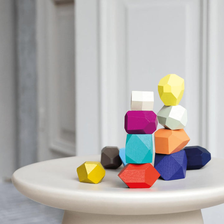 Remember Stapelspiel 'Torrino' für Kinder - Holzspielzeug Bunte Stapelsteine, Lernspiel für Koordina