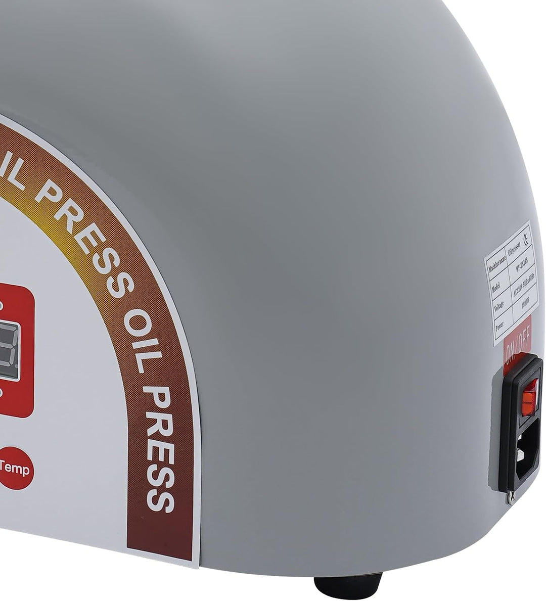 Ölpresse aus Edelstahl 1800W 0-300°C Elektrische Ölpressmaschine Einstellbare Temperatur mit Schutzn