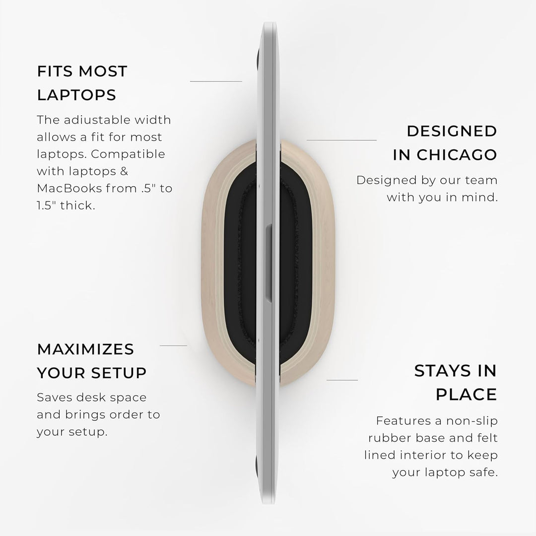 HumanCentric Laptop-Halterung, vertikaler Laptop-Ständer – verstellbare Halterung und Docking, aufre