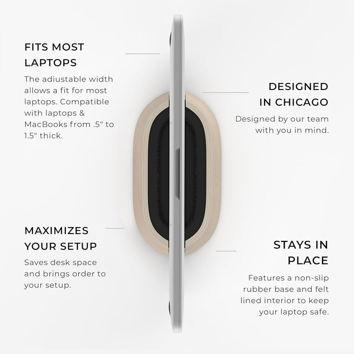 HumanCentric Laptop-Halterung, vertikaler Laptop-Ständer – verstellbare Halterung und Docking, aufre
