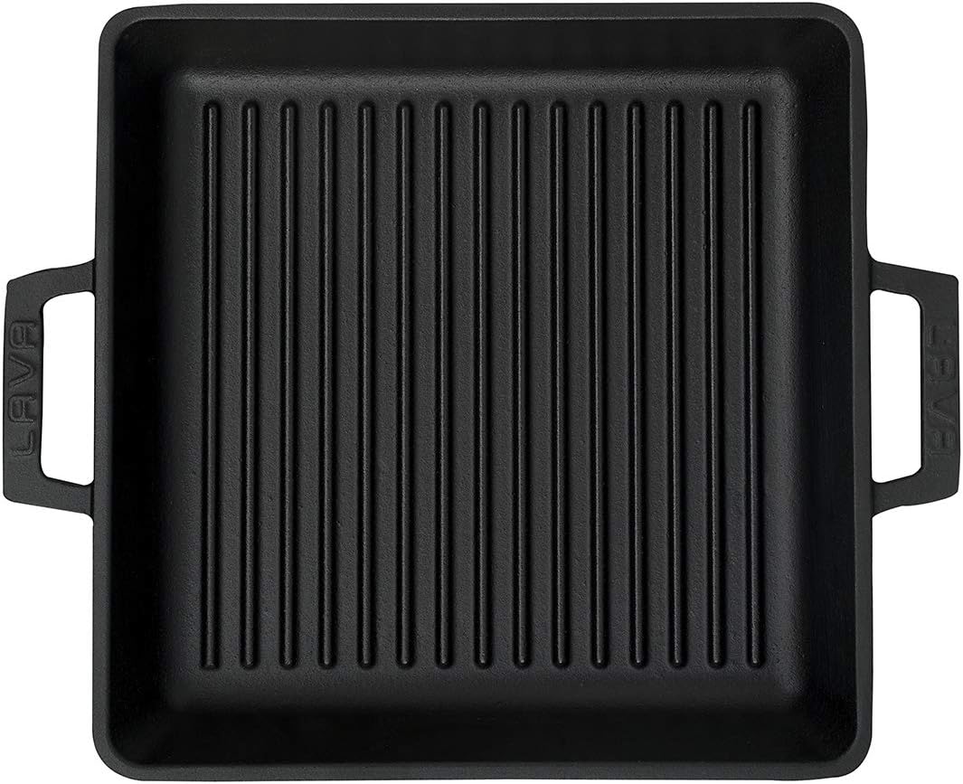 TAFELGRILLPAN M/2 GREPEN 260X260 MM LVECOGT2626T2 MATT BLACK