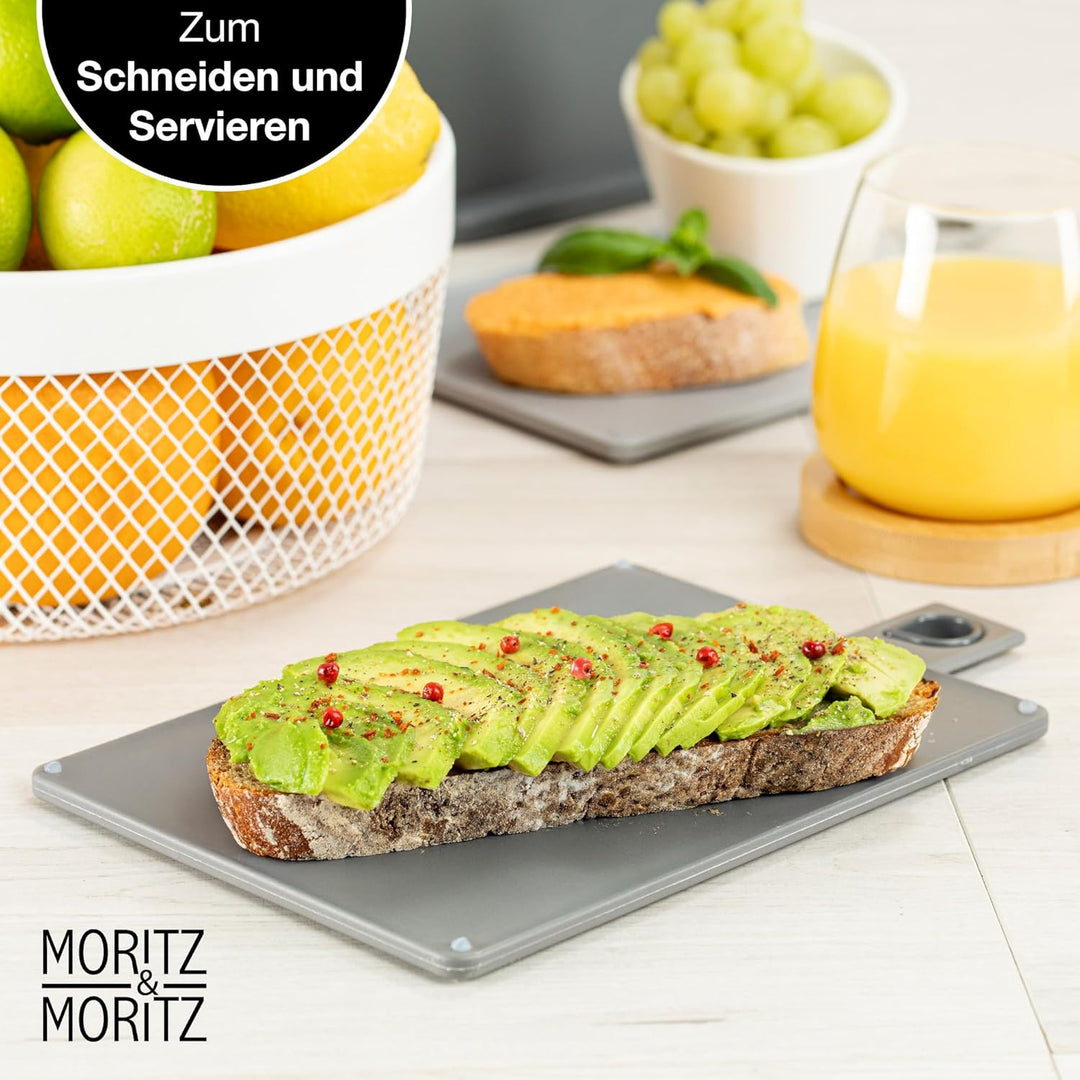 Moritz & Moritz Schneidebrett-Set – 20,5 x 14,5 cm – 4 Stück – rutschfeste Oberflächen, die es Ihnen