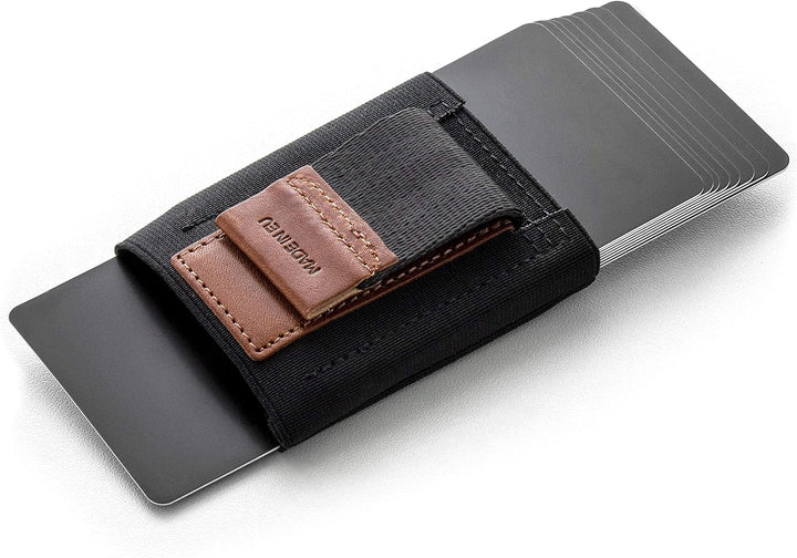 Jaimie Jacobs Minimalist Wallet Nano Boy Pocket Mini Geldbörse aus Textil mit Zugband schmaler Karte