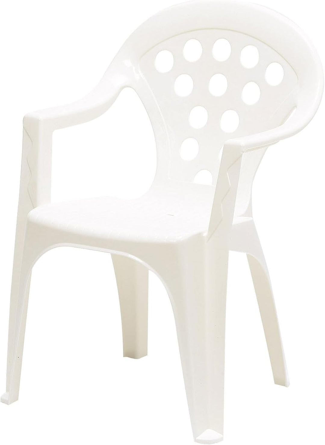 Hline Kinder Garten Sitzgruppe Tisch mit Stühlen Gartenstuhl Sessel (1 Tisch 4 Stühle weiss), 1 Tisc
