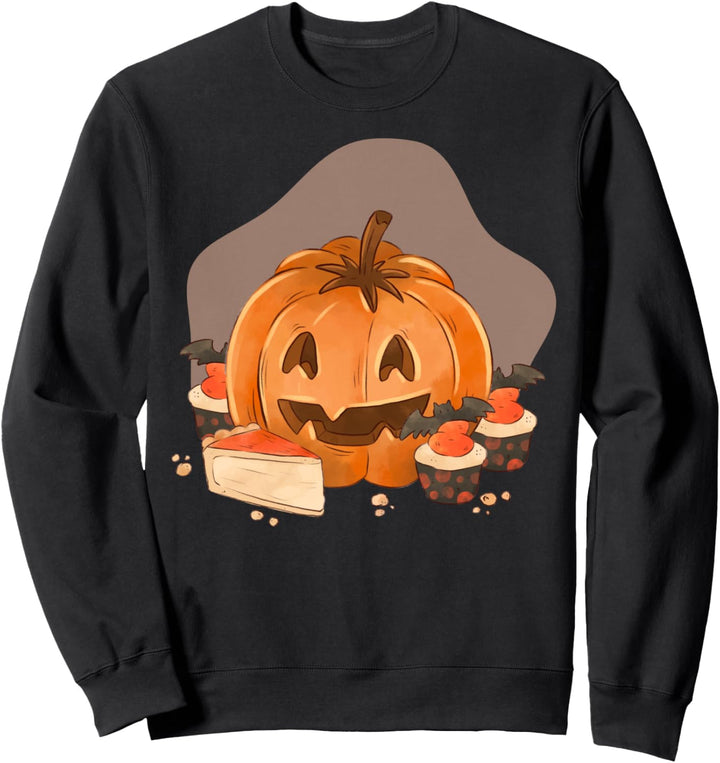 Kinder Herbstbeginn Kürbis Kostüm Hexe Halloween Sweatshirt