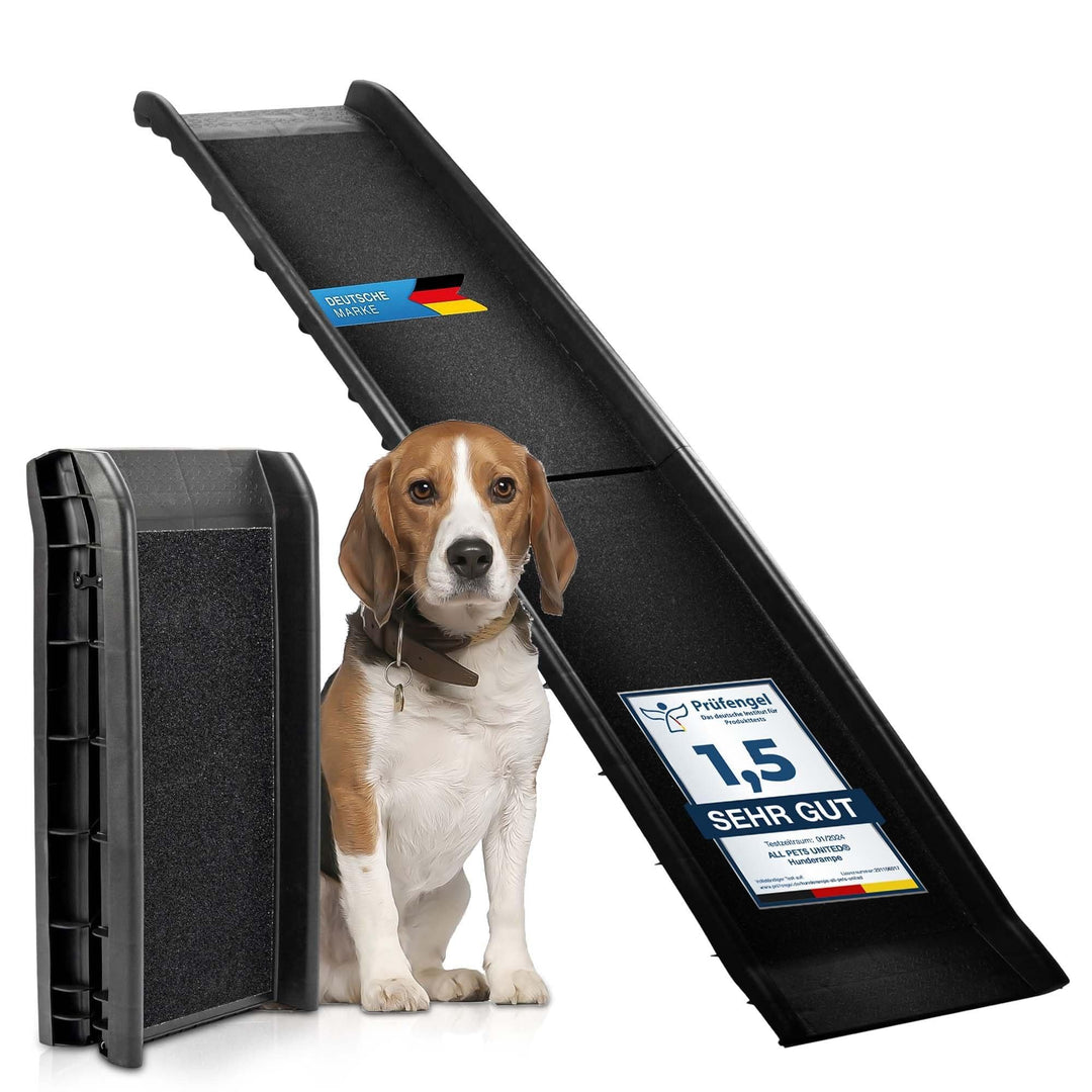 all Pets United® Hunderampe klappbar Hundetreppe Hunde- & Katzentreppe Rampe Einstiegshilfe für Koff