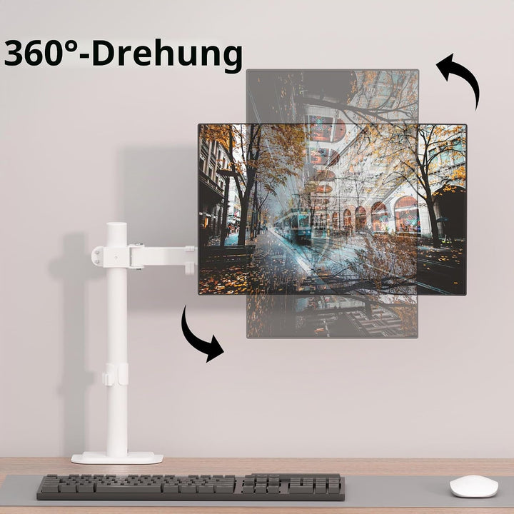 Bracwiser einzelnen Voll einstellbare Stehhöhe Monitorarm Standhalterung 800 mm hoch für Monitor Com